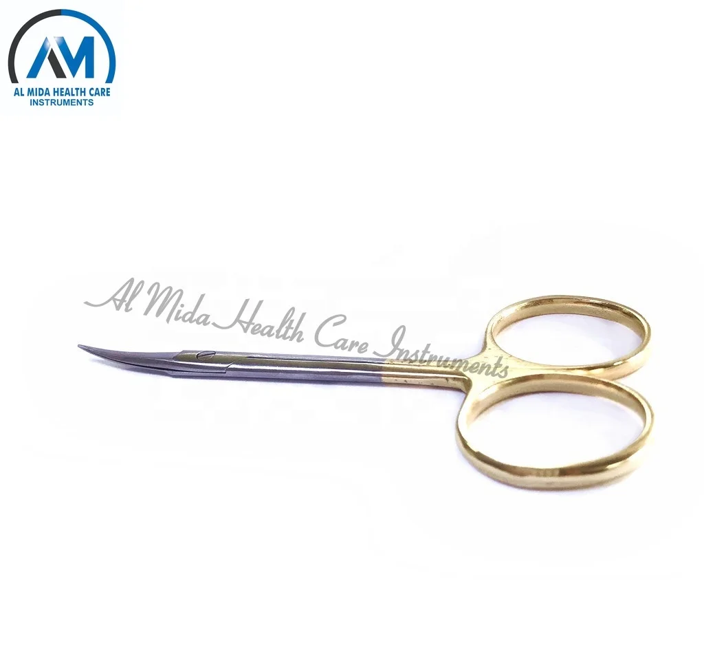 9.5cm Curved Straight Sharp Scissors Surgical Scissors for Ophthalmic