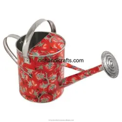 Galvanized Watering Can High Quality Best Selling  Galvanized Watering With Red Color With Floral printing Design For Watering