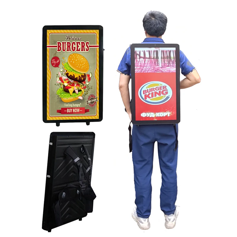 Digital LCD Poster Human Walking LCD Backpack Billboard Supplier