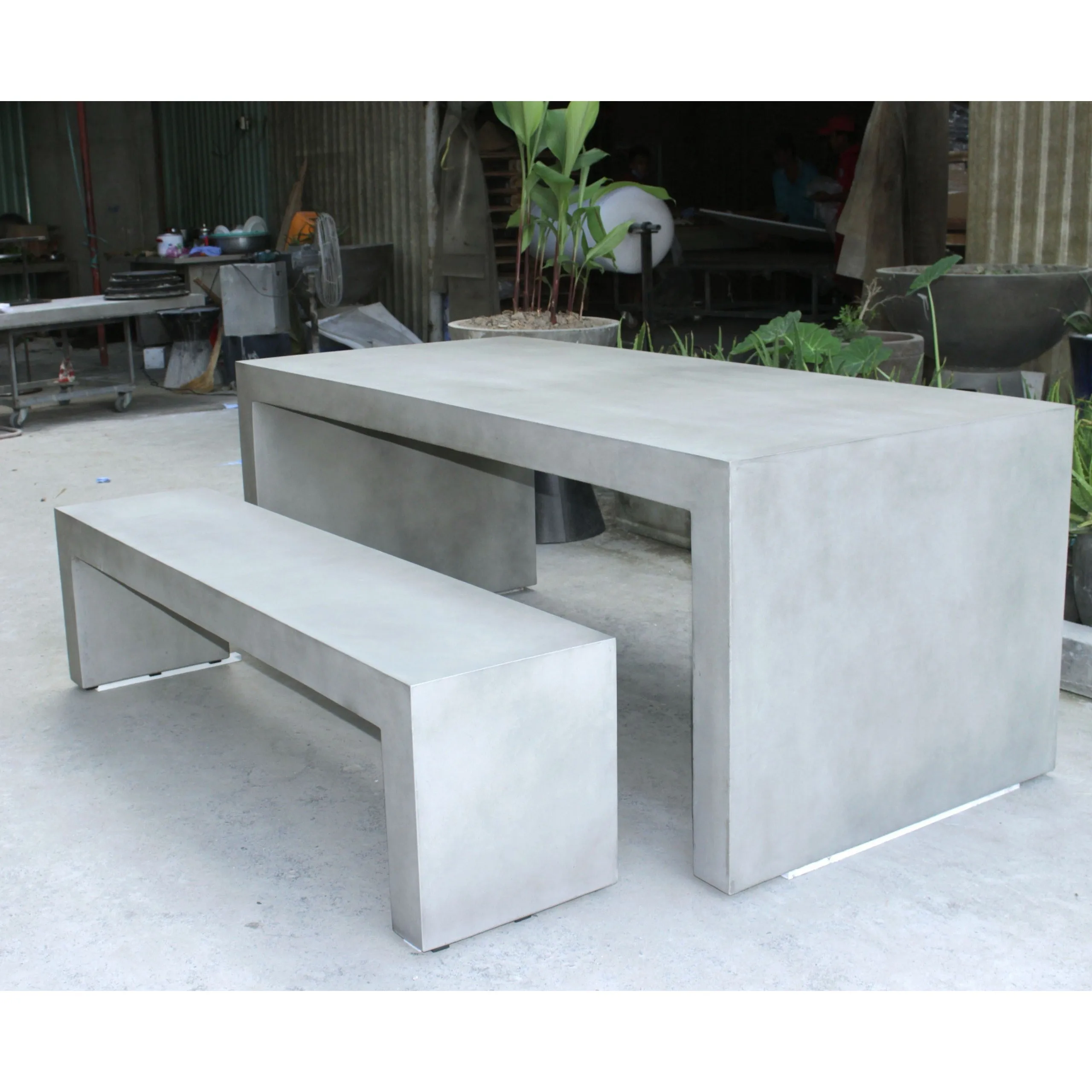 Современный ПРЯМОУГОЛЬНЫЙ ОБЕДЕННЫЙ СТОЛ 200 см роскошный 8-местный сланцевый стол с бетоном традиционный дизайн