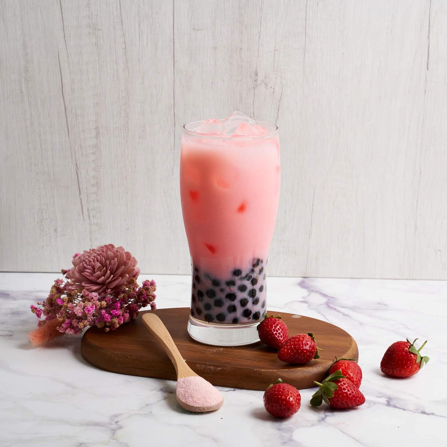 Vegan Powder Manufacturer Price sweet and pink Strawberry flavor powder