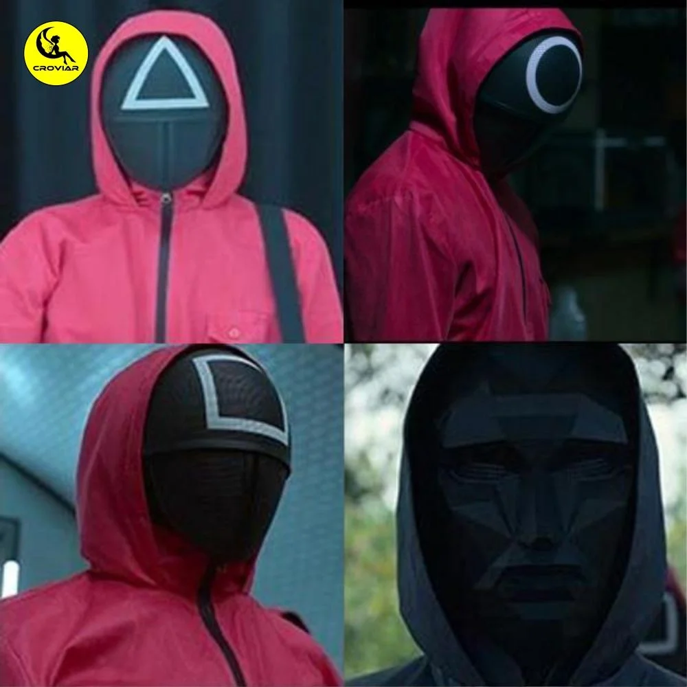 Halloween original Squid game executor costume red costume Carnival with belt cosplay costume