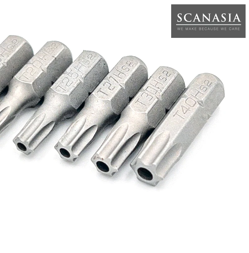 Taiwan Made Magnetic High Quality Star Security Torx  Bit Set T5-T40 with sleeve