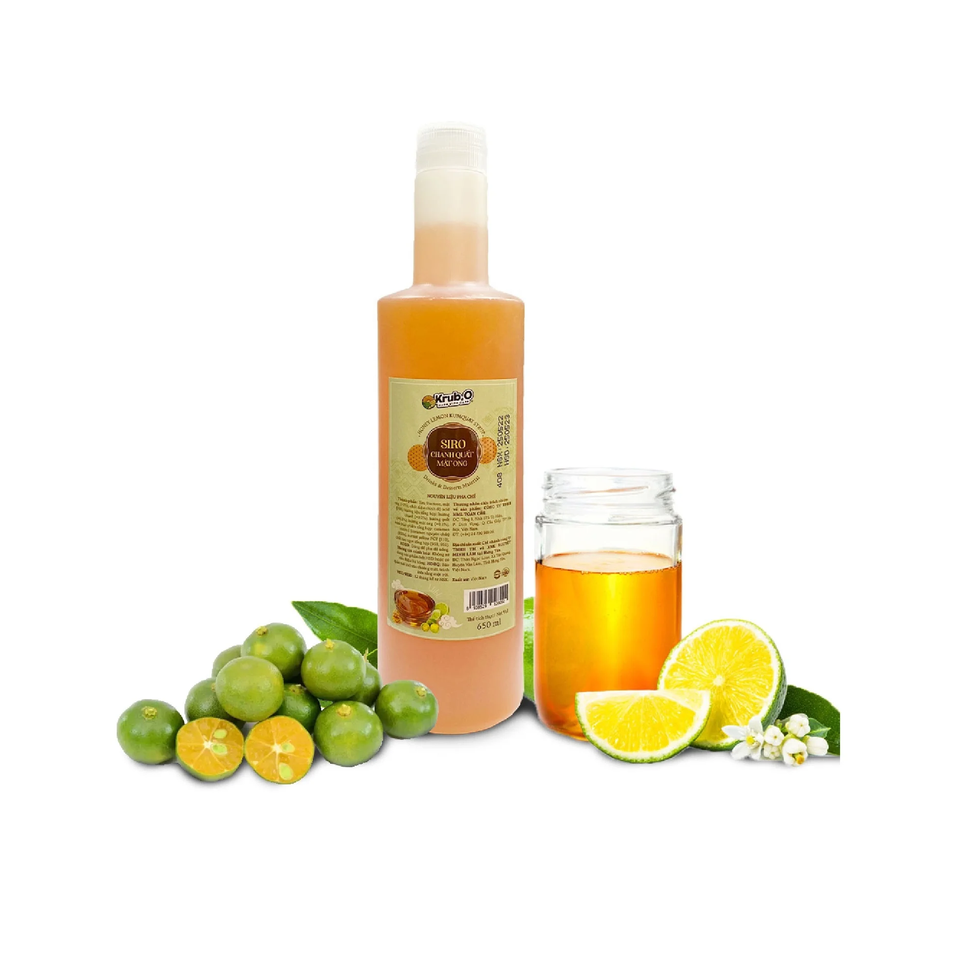 Honey Lemon Kumquat Syrup Concentrated Juice For Bubble Tea Ingredients Pure Honey Great Taste For Sale