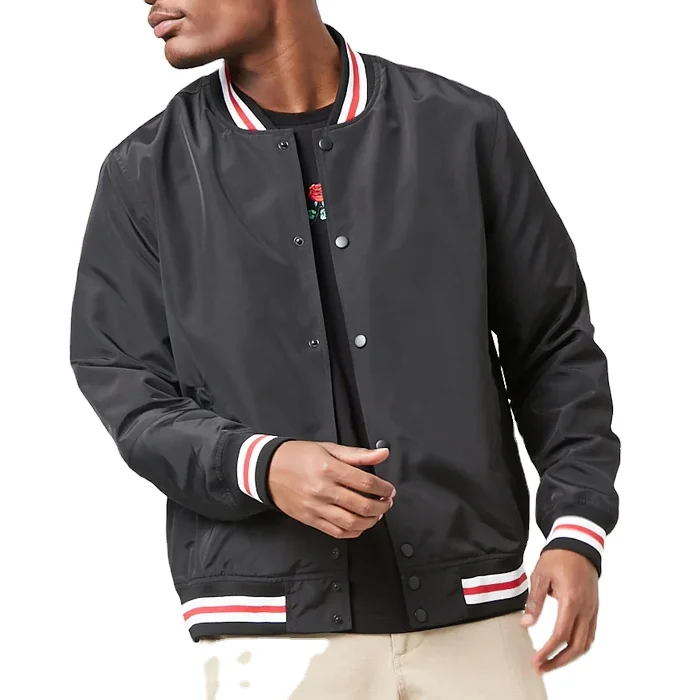 New trending Men American College Jacket Leather Arms Wool Quilted Letterman Baseball Boys Jackets