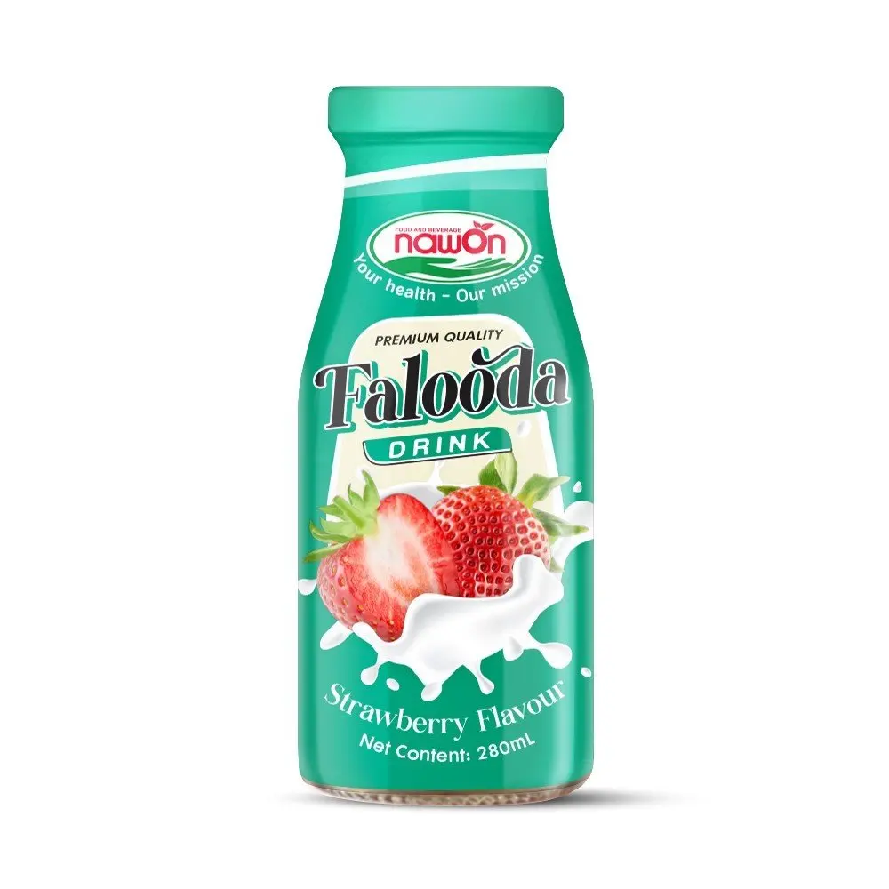 Бесплатный образец напитка Falooda, частная марка, вьетнамский напиток ODM Falooda, напиток с миндалем в стекле, производитель вьетнамских напитков