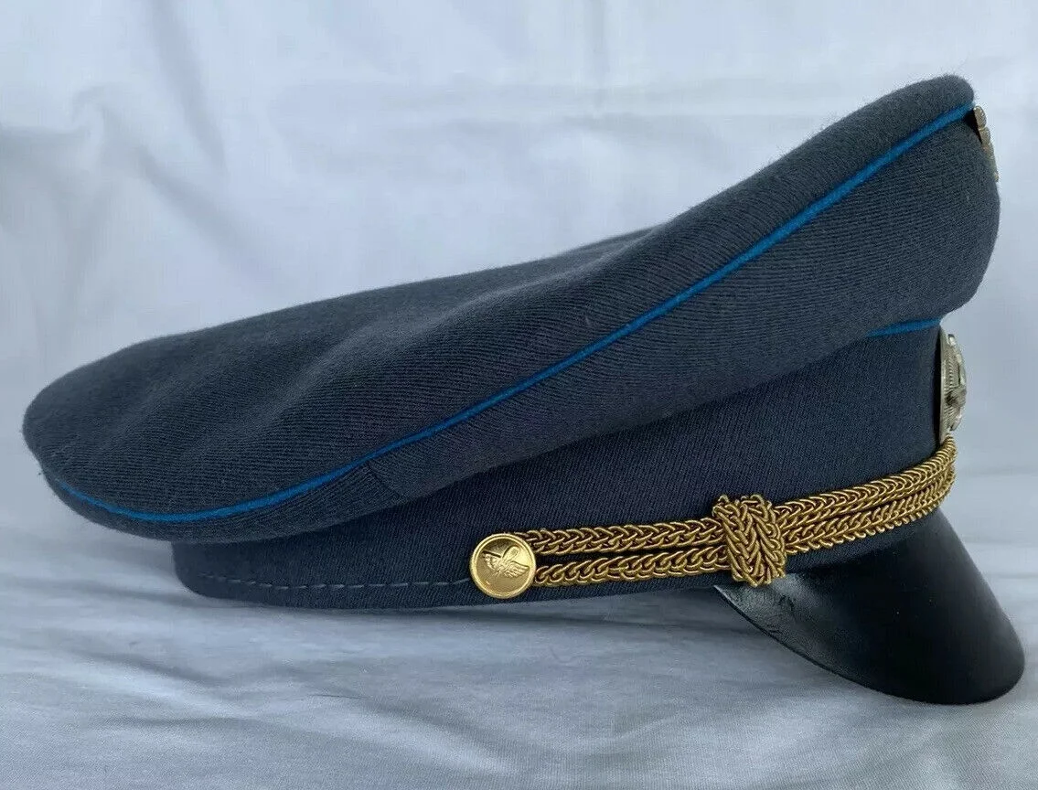 
Russian Soviet Airforce Aeroflot Military Pilot Officers Captains Visor Hat Cap 