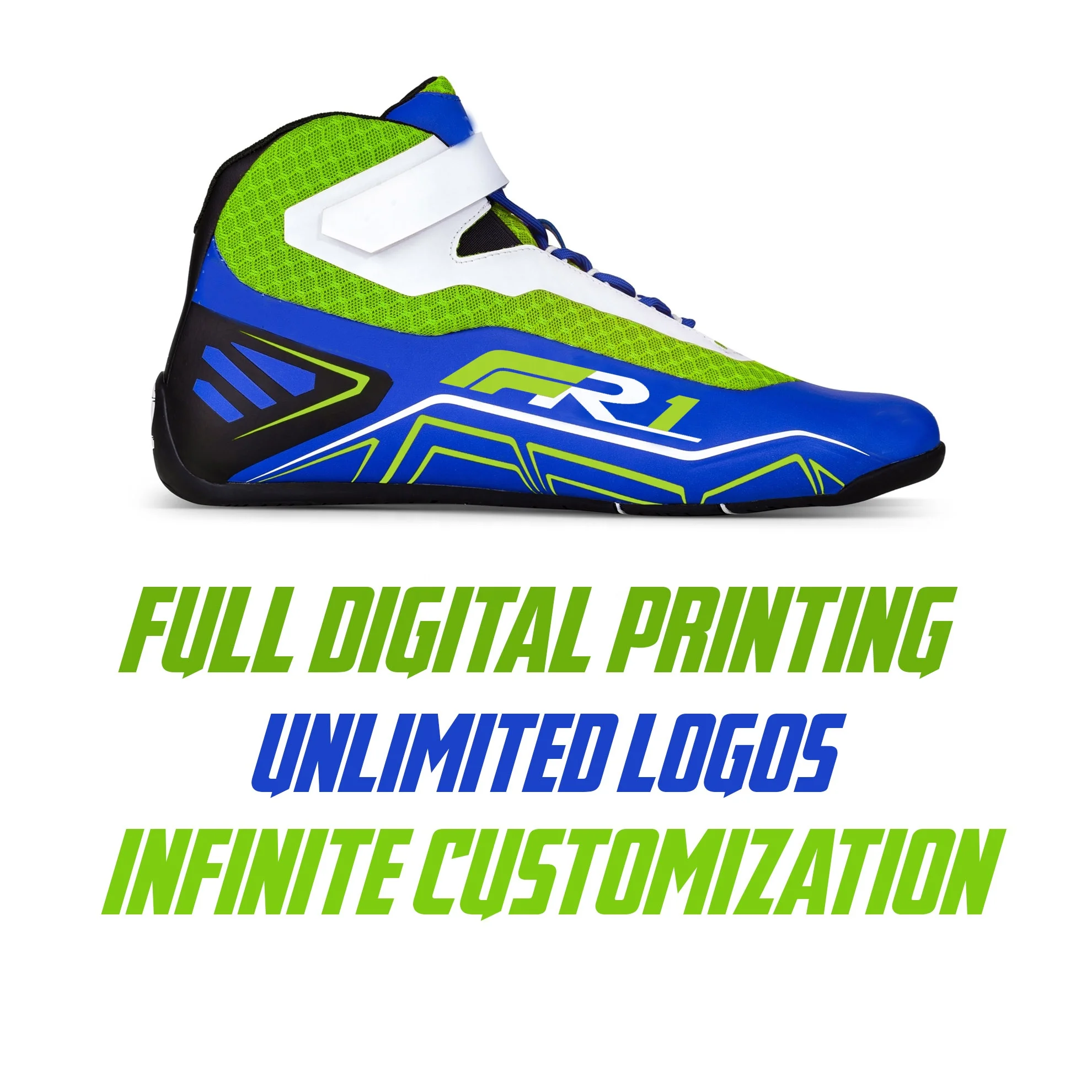 2021 Racing Shoes Digitally Printed Kart auto racing shoes