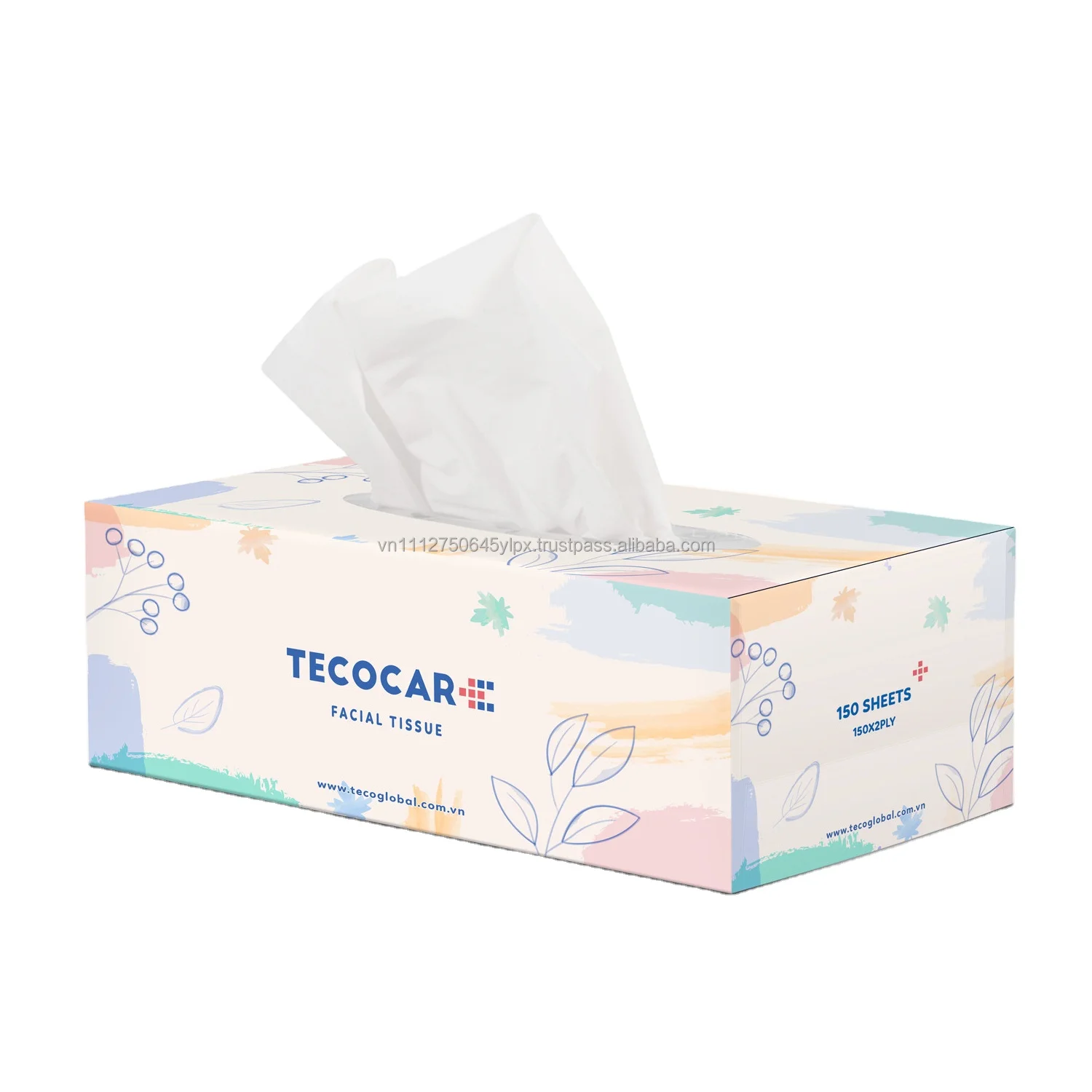 Tecocare компактные и удобные 2-слойные бумажные полотенца 180 простыни ткань для домашнего использования готовые к экспорту