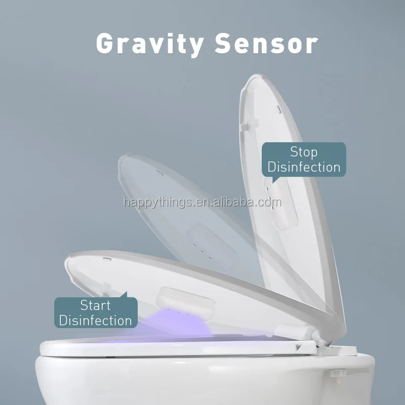 High Quality Lighting UV Sanitizing Rechargeable Atomic UVC Sanitizing Lamp Gravity Sensor UV lamp for Toilet Seat