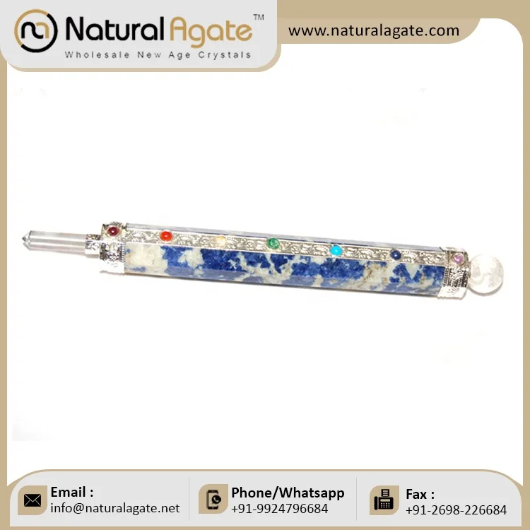 Crystals Stone 7 Chakra Tibetan Stick Healing Wands For mental balance