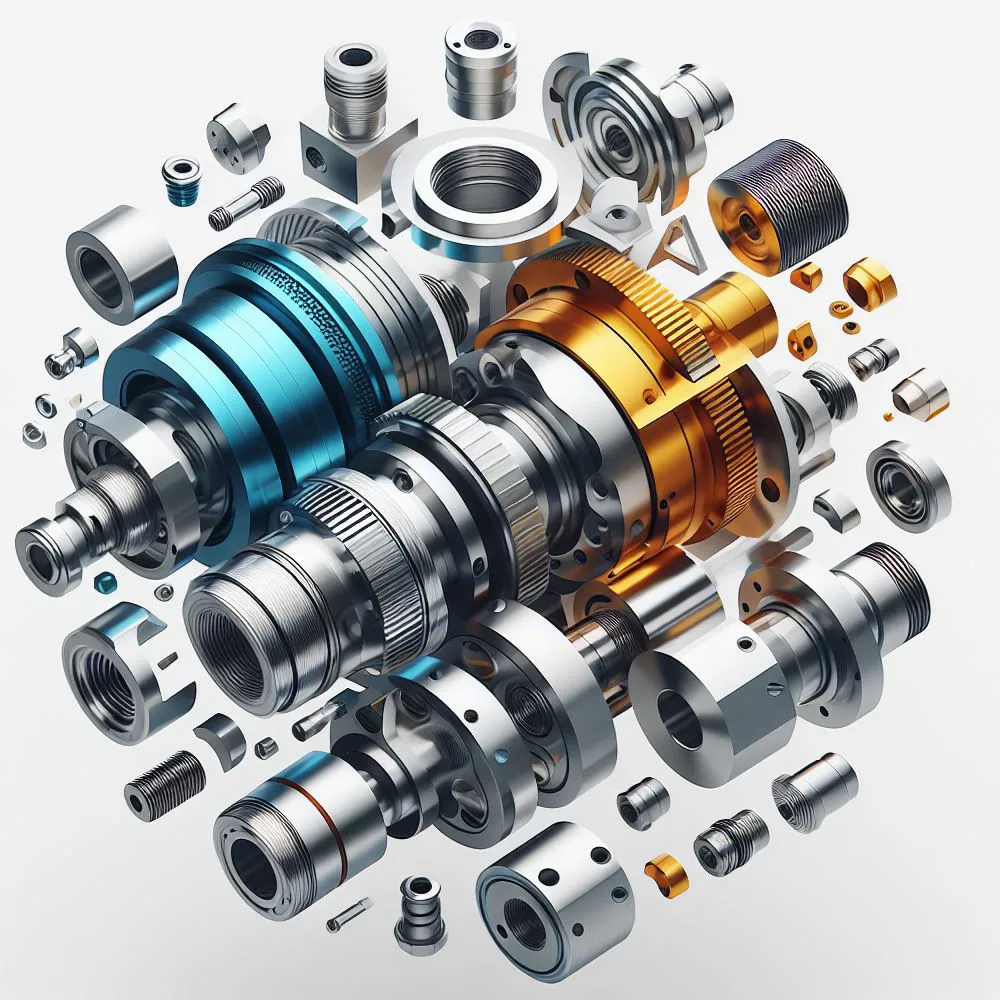 Turning Part CNC Metal Aluminum Custom Lathe Machining Services Mechanical Component Precision Micro 5 Axis Bolt Mass Production