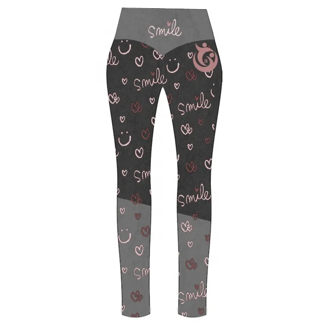 custom sublimation print leggings mama & daughter matching pair leggings yoga pants buttock trouser high waist gym leggings