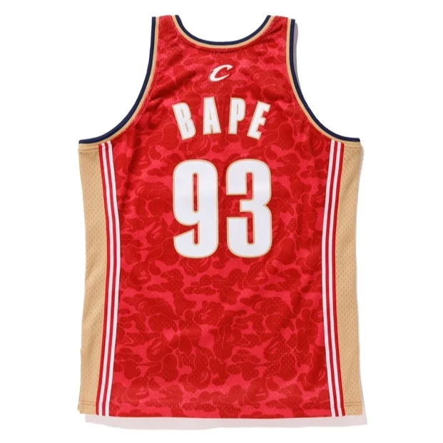 New Bathing Ape BAPE Basketball Jersey with Tackle Twill Decoration