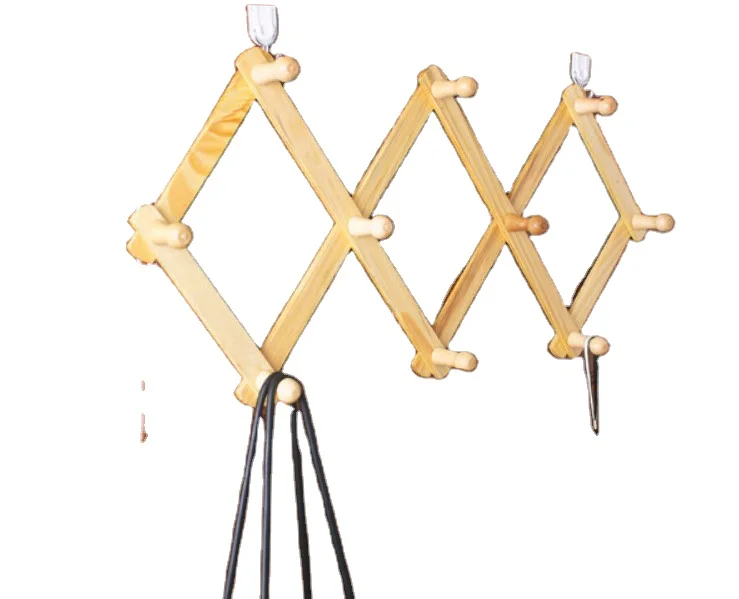 High quality product smart wall hanging coat hanger size 350x100x70mm made of bamboo/pine/acacia wood 100% from Vietnam