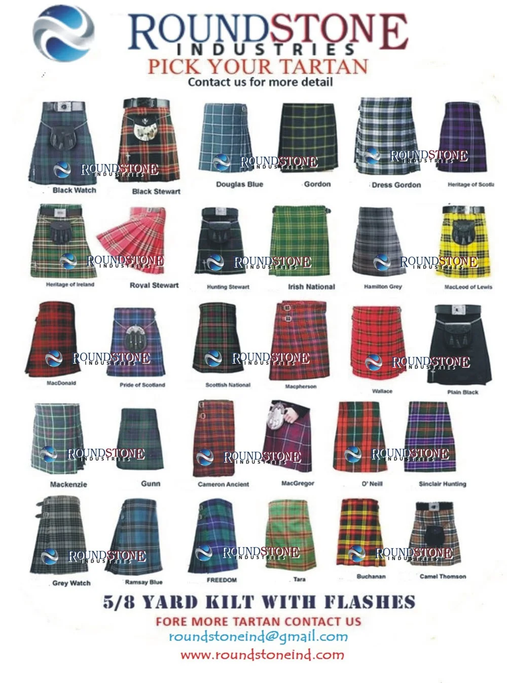 Scottish National Tartan Kilt 8 Yards Kilts Outfit+Charlie Jacket+Sporran+Kilt Belt+Fly Plaid+Brooch+Shorts+Flasher+Pins