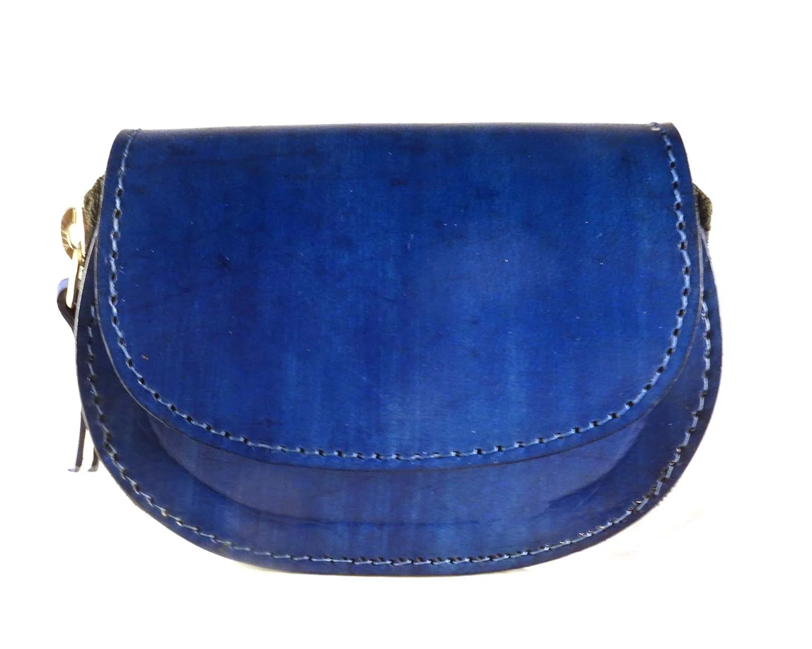 New Arrival Blue Hand Color Wristlet Genuine Leather Bags for Ladies at Factory Price 100% Real Leather Handbag