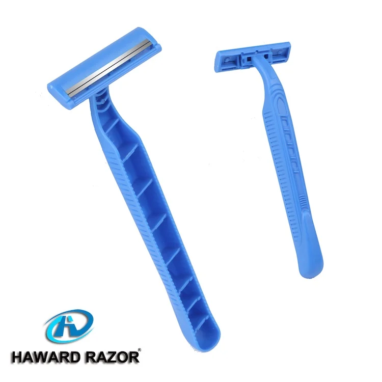 Twin Blade Disposable Razor Sweden Stainless Steel With Long Plastic Handle Razor