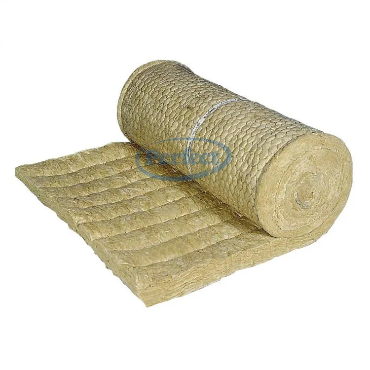 Industry Furnace High pure rock wool blanket thermal insulation rock wool felt roll for roof insulation