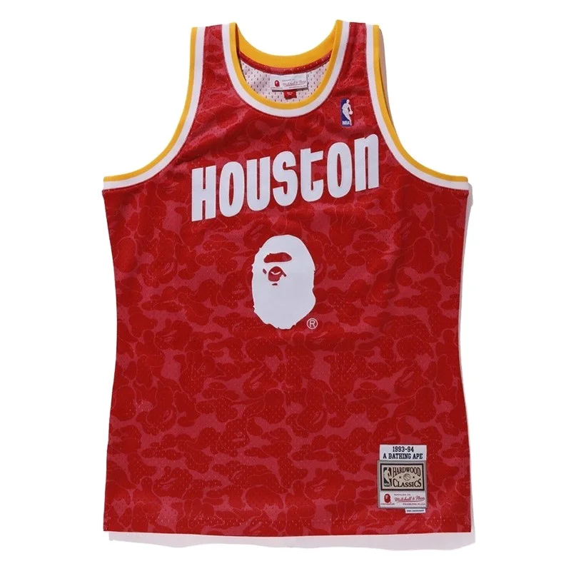 New Bathing Ape BAPE Basketball Jersey with Tackle Twill Decoration