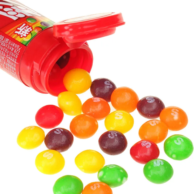 30g  fruit original colorful sour candy eat, drink and play candy original flavor skittle candy