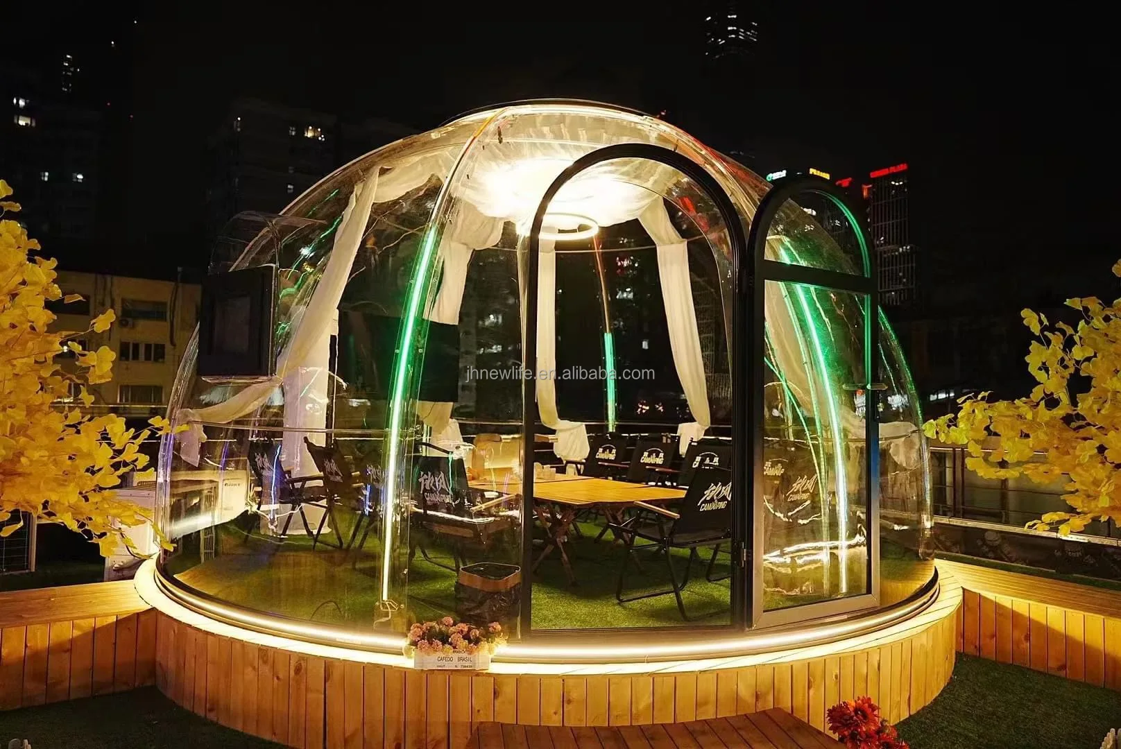 4 Seasons 3m 4m 5m 6m Igloo Glamping Luxury Outdoor pc Dome Hotel House Geodesic Domes Tent for Sale