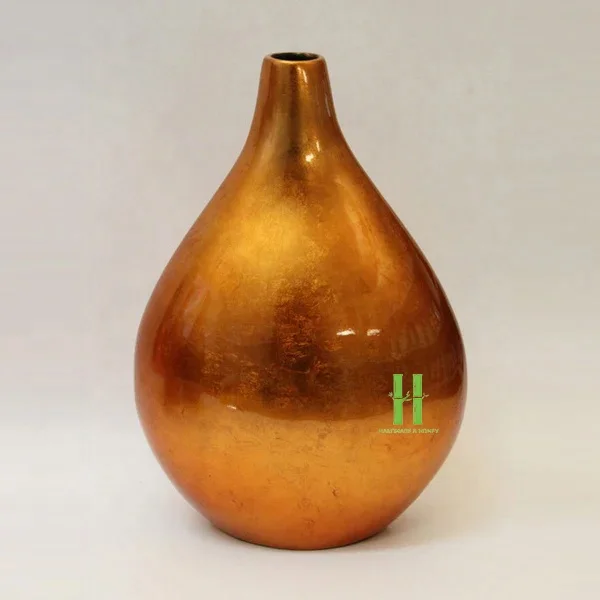 Modern Bamboo Lacquer Vase Handpainted OEM Pantone Color High Quality Table Vases for Home Decoration Floor Vases from Vietnam