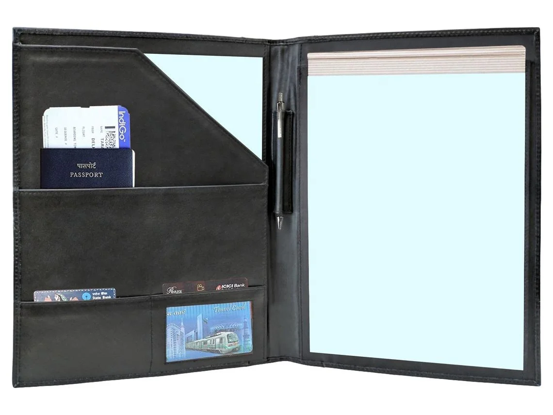 Premium Quality Leather Portfolio, A4 Document Holder Business portfolio Case Sleeve Luxurious Real Leather Portfolio