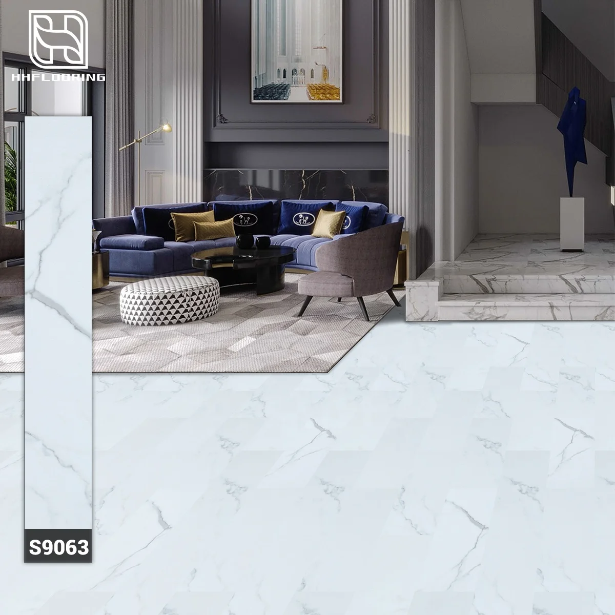 HH напольное покрытие, популярный каменный дизайн, напольная виниловая плита из ПВХ, напольное покрытие для дома