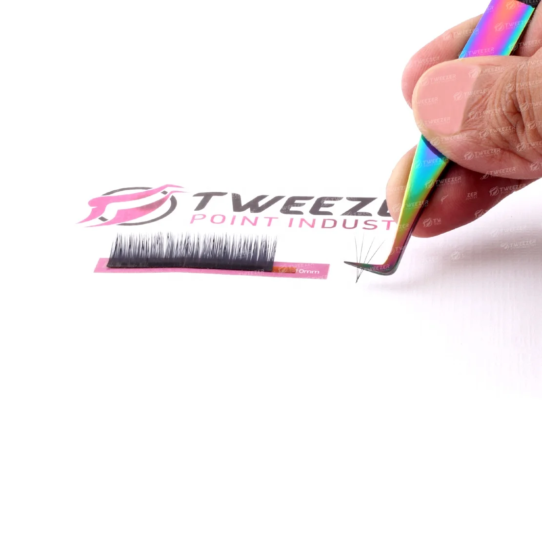 Semi Curved Eyelash Tweezers Multi Color Custom Tweezers Eyelash Extension Lash Applicator Tweezers With Your Own Brand Name
