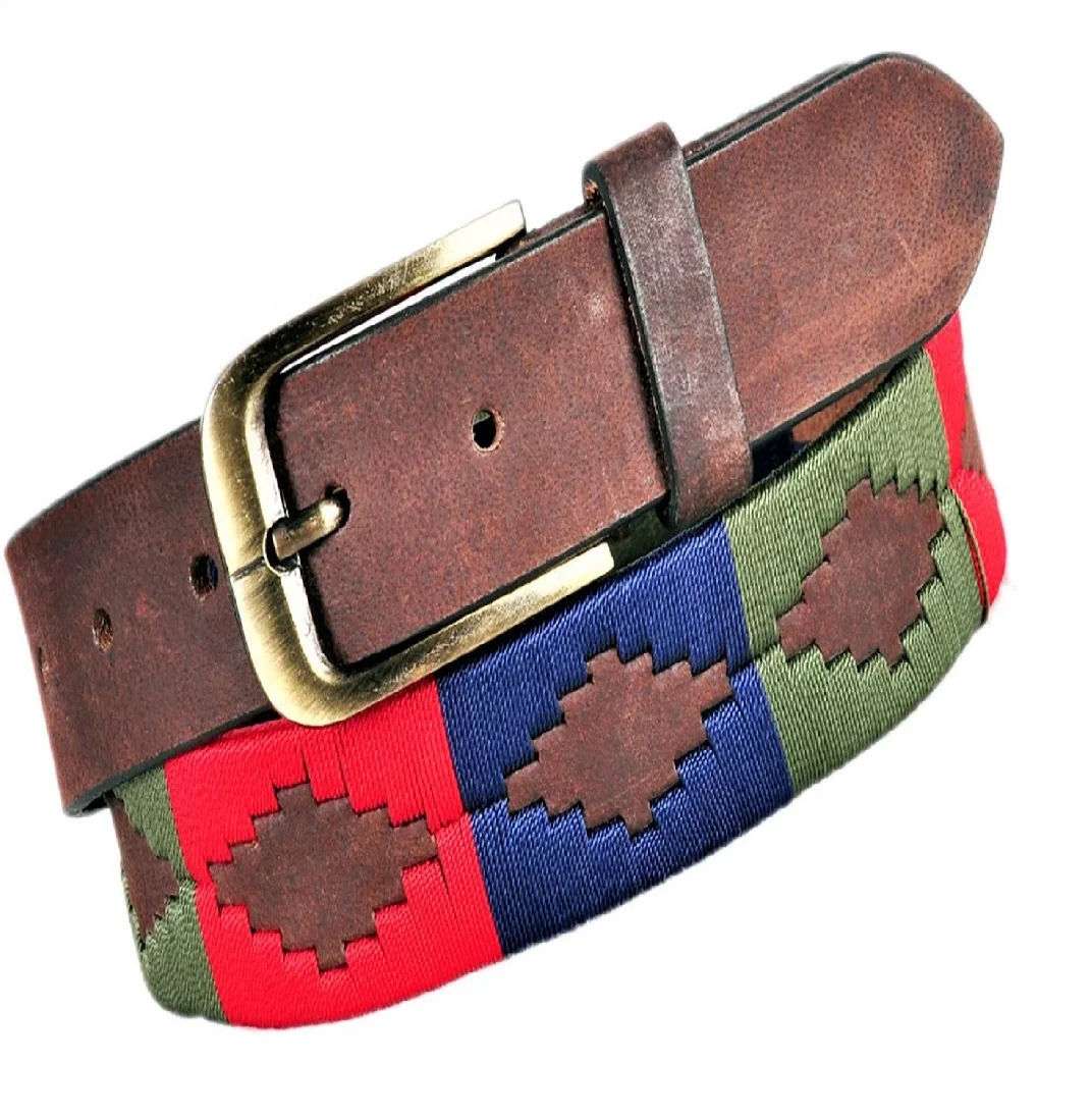 
100% Real Leather Casual Wear Woven Polo Belt 
