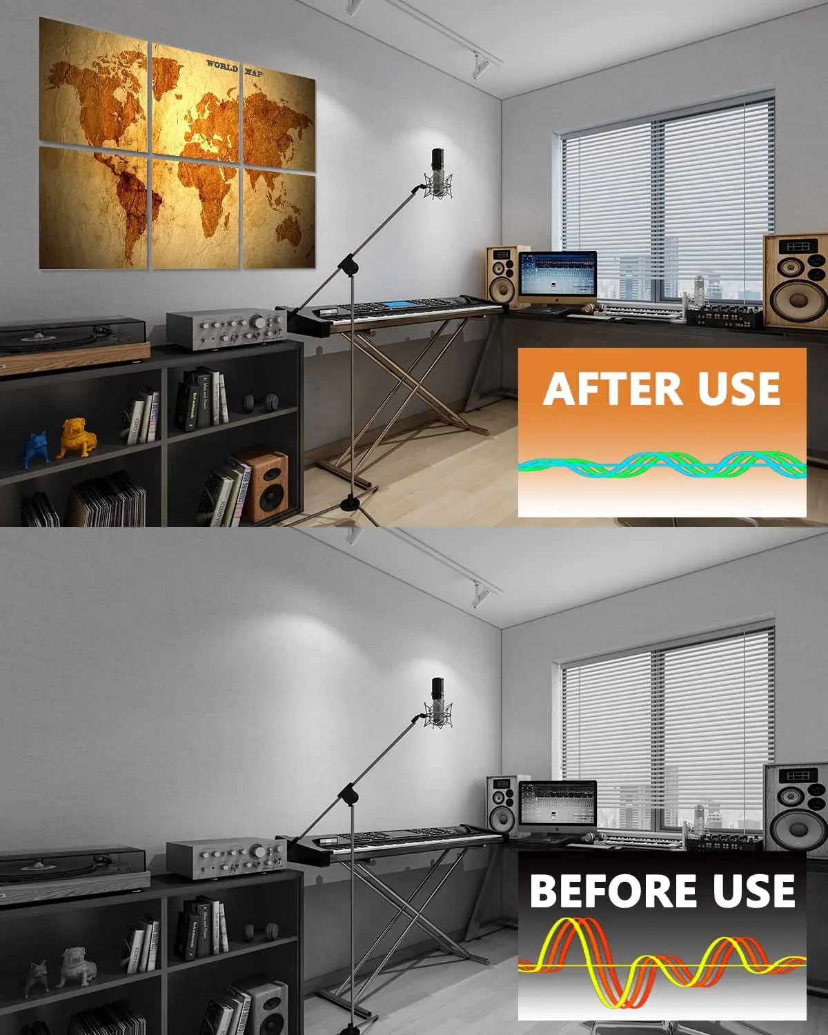 New Product Spray Painting Polyester Fiber Panel Sound Proof Felt Soundproof Wall Panels