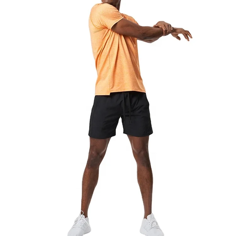 Custom Blank Fitted Polyester Shirt Quick Dry Crewneck Running Fitness T-shirt Workout Athletic Gym Sport Mens T Shirt