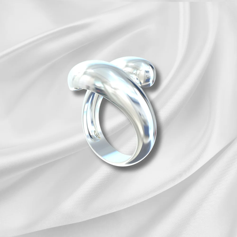 Customized Bold Chunky Minimalist Style 925 Sterling Silver & 18K Gold Plated Casual Rings for Women for Parties Inlay Setting