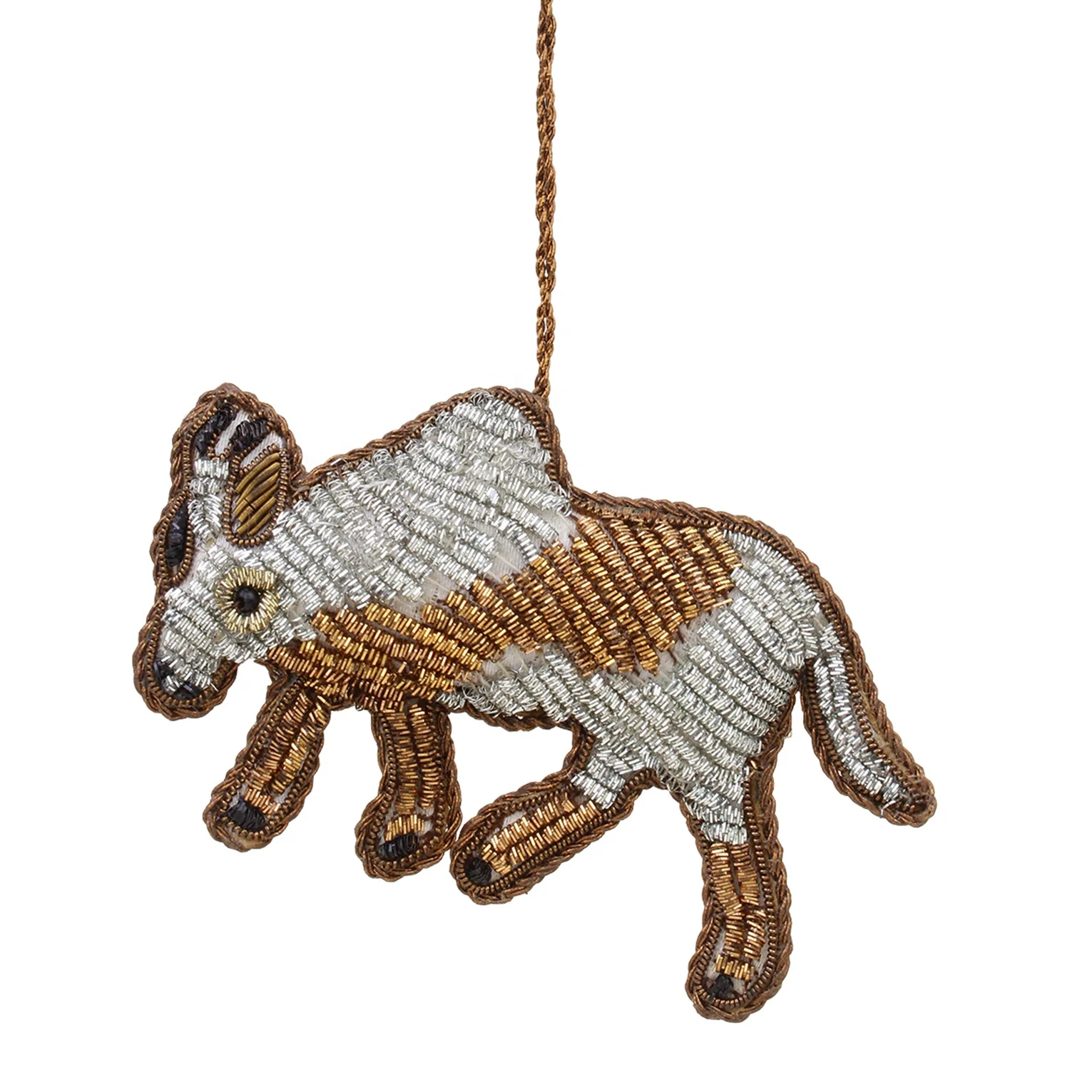 Рождественские украшения ручной работы с орнаментом на заказ бархатные атласные носки Санта-Клауса вышитые бисером жираф слон дерево