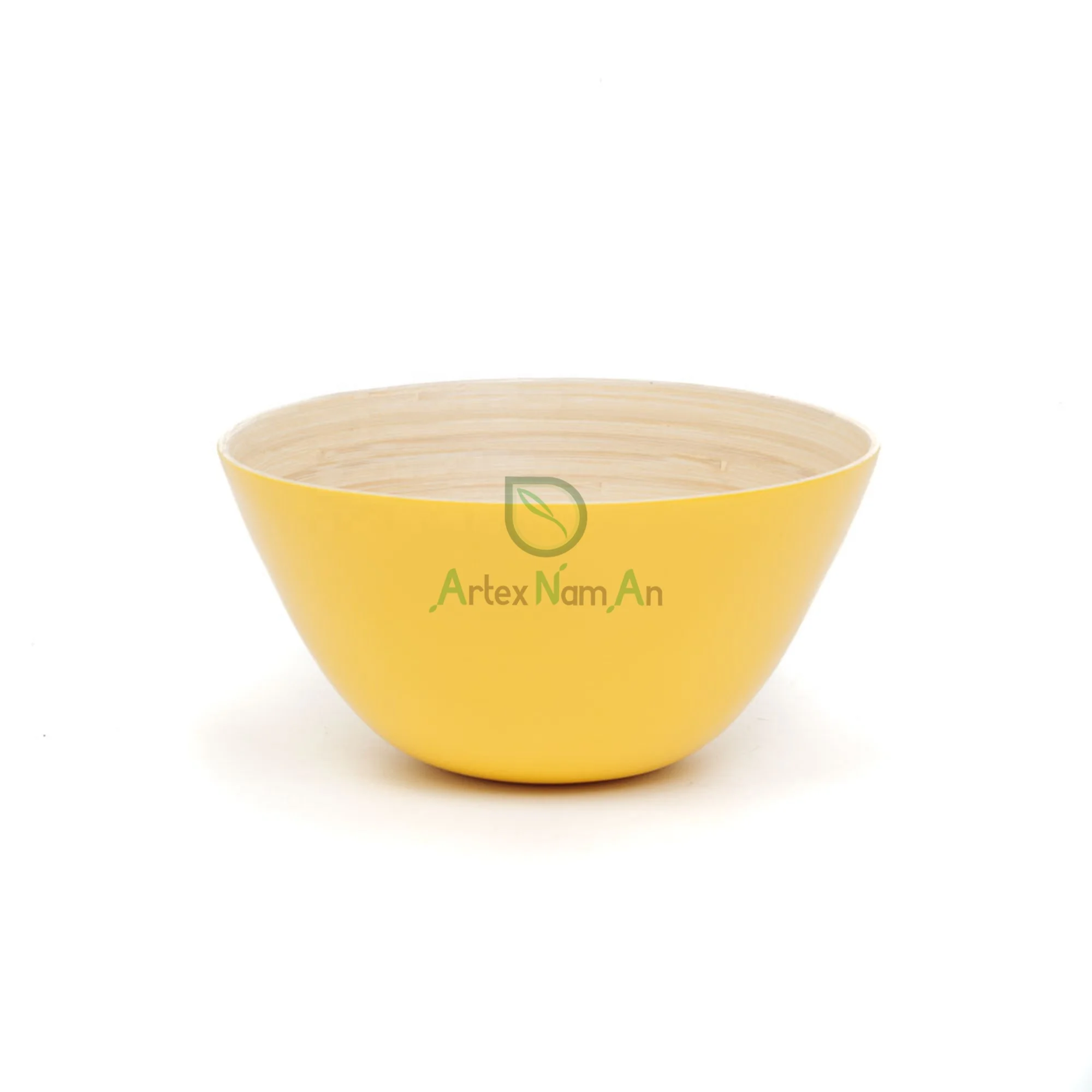 Yellow bamboo serving bowl/nordic bowl/bamboo tableware for home hotel and restaurant
