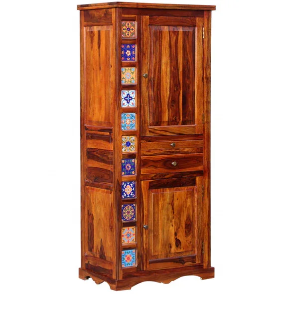 Industrial Vintage Tall Bar Cabinet Indian Sheesham Wood High End Tall Bar Cabinet Jodhpur Wine Bottle Storage Racks Bar Cabinet