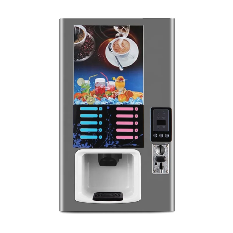 Commercial Fully Automatic Espresso Smart Coffee Roaster Makers 5 Hot Flavors Instant Coffee Vending Machine