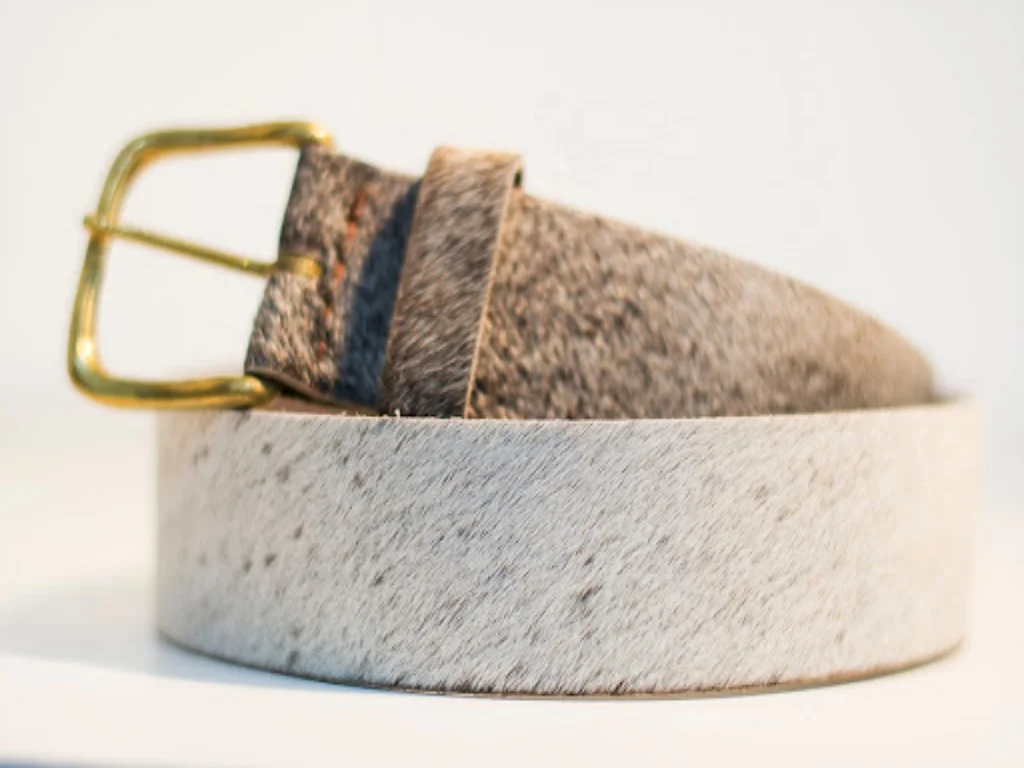 Genuine hair on hide Mens Belt With Pin Buckle Factory OEM  cowhide belts Private Label Genuine Leather Cowhide Belt for Man