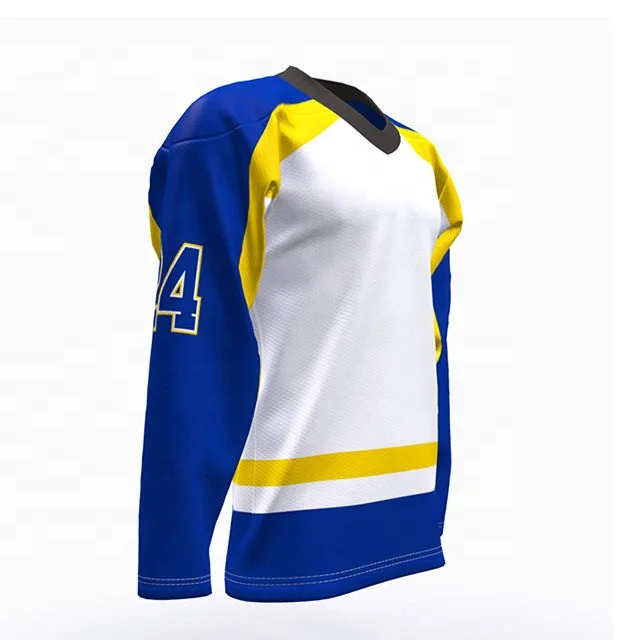 Breathable Hot Selling Wholesale High Quality 100% Polyester Sublimation Blank Ice Hockey Jersey IHJ-0085
