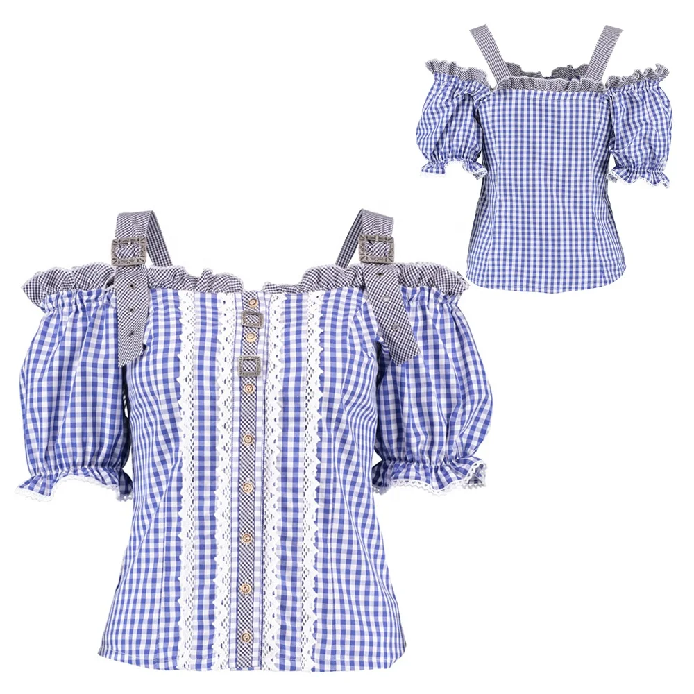 2023 New Trend Traditional Woman  Blouse Dress Cotton Polyester Custom Bavarian Blouse
