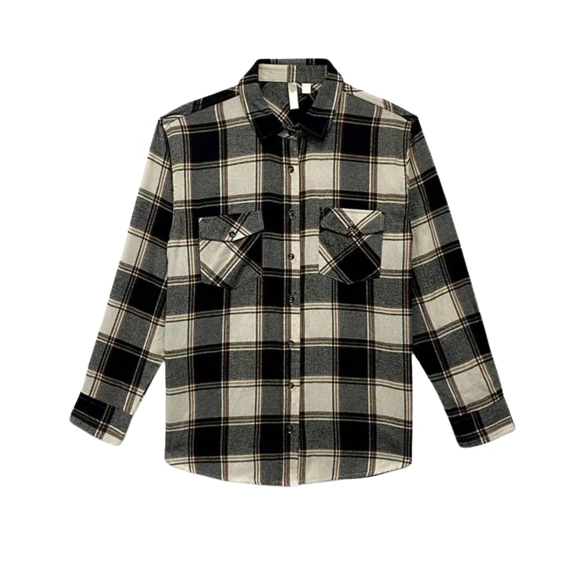 2023 Hot Sale Men Custom Logo Long Sleeves Vintage Flannel Plaid Shirts OEM service