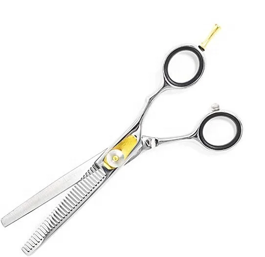 Professional Barber Salon Hair Shears with Adjustable Tension Screw for Haircut Styling, Japanese 440C Stainless Steel Razor Edg