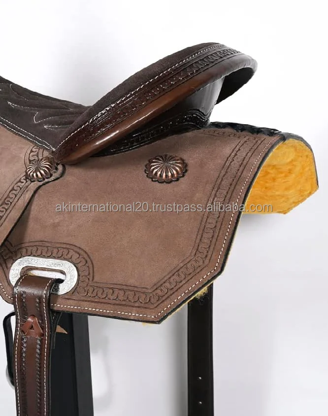 Hot Selling New Leather Saddle Barrel Horse Tack Genuine Leather Manufacturing From India