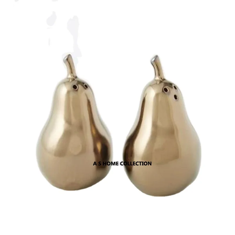 fruit shape golden fancy most selling decorative salt and pepper set