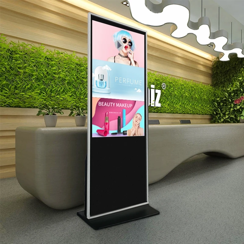 Digital Advertising LCD Screen Floor Standing Vertical Interactive Totem LCD Kiosk Display Screens Advertising Player