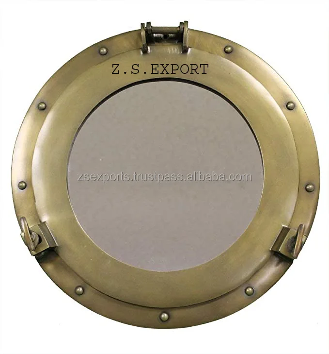 Vintage Nautical brass porthole Mirror Luxury Brass wall mirror Premium Vintage Antique  Rustic Polished Aluminium Black Porthor
