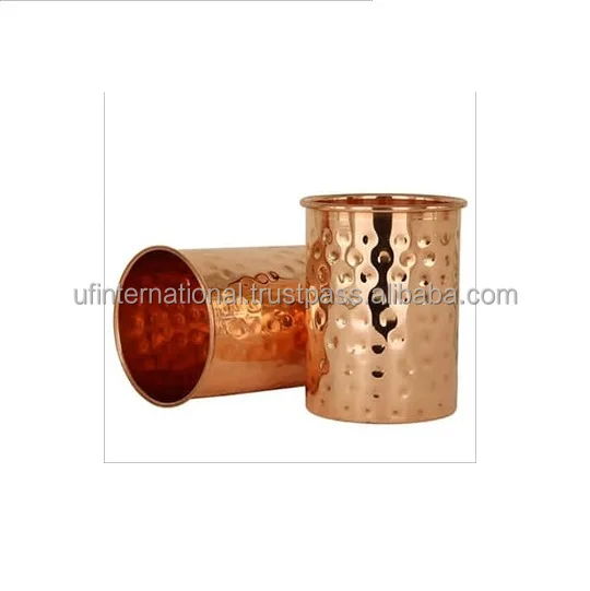 100% Natural Handmade Printed Copper Glass Cup Drinking Glasses Tumblers for Drinks Glass and Custom Price