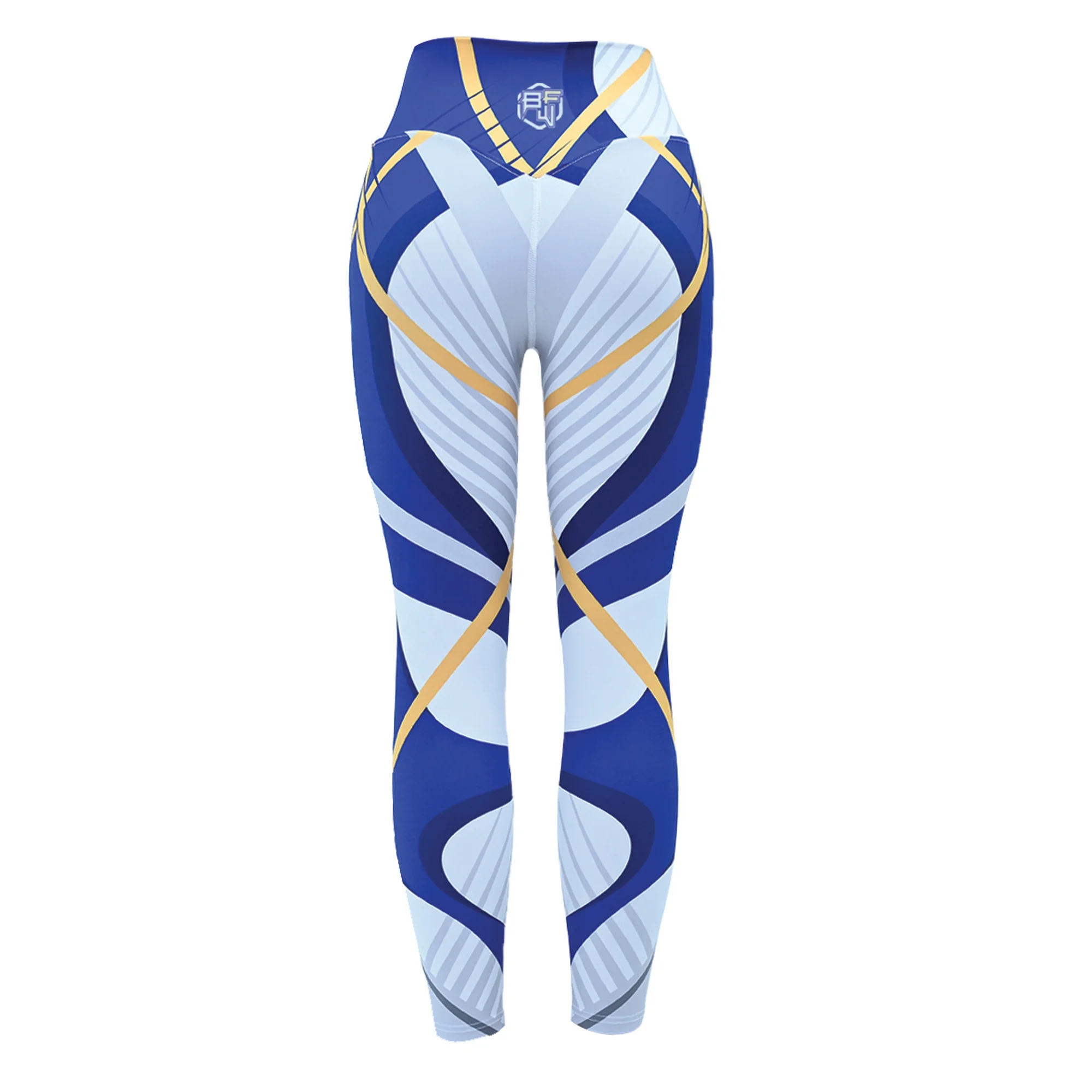 woman Printed yoga pants faux denim jean look fashion pattern custom design compression tights sublimated yoga leggings