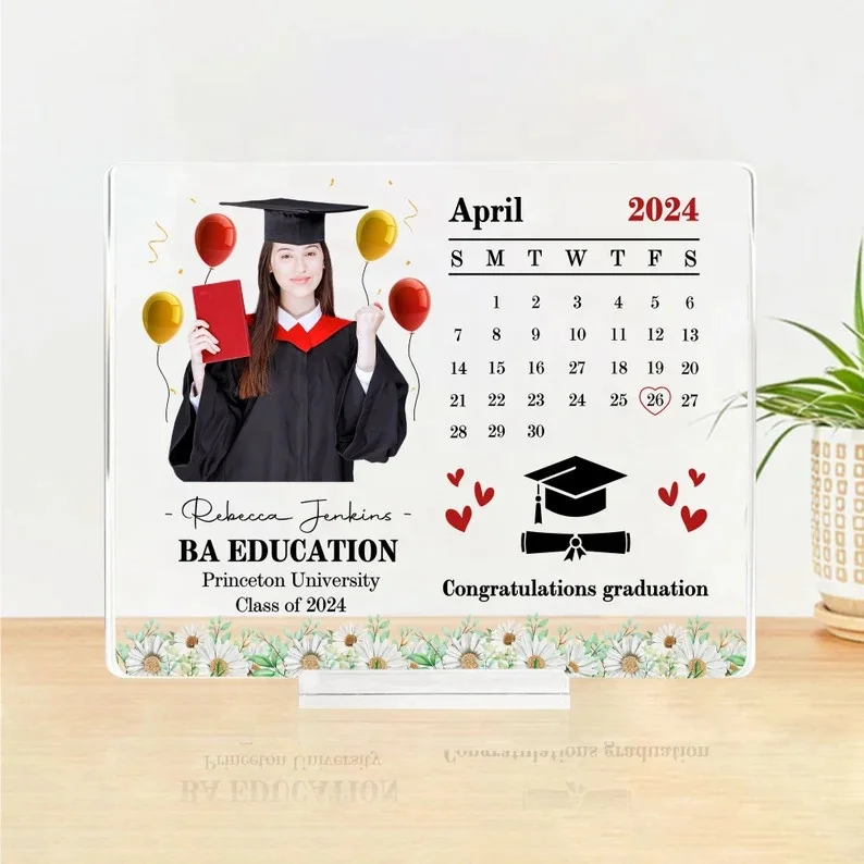 Personalized Graduation Plaque Sign, Congrats Grad Acrylic Plaque, New Graduate Gift, Graduation Class Of 2024.